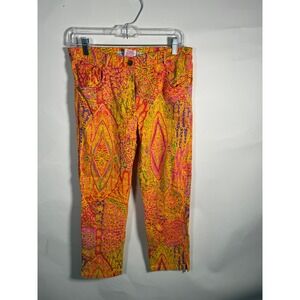 Gretchen Scott Women's Multicolor Paisley Crop Pants Size L